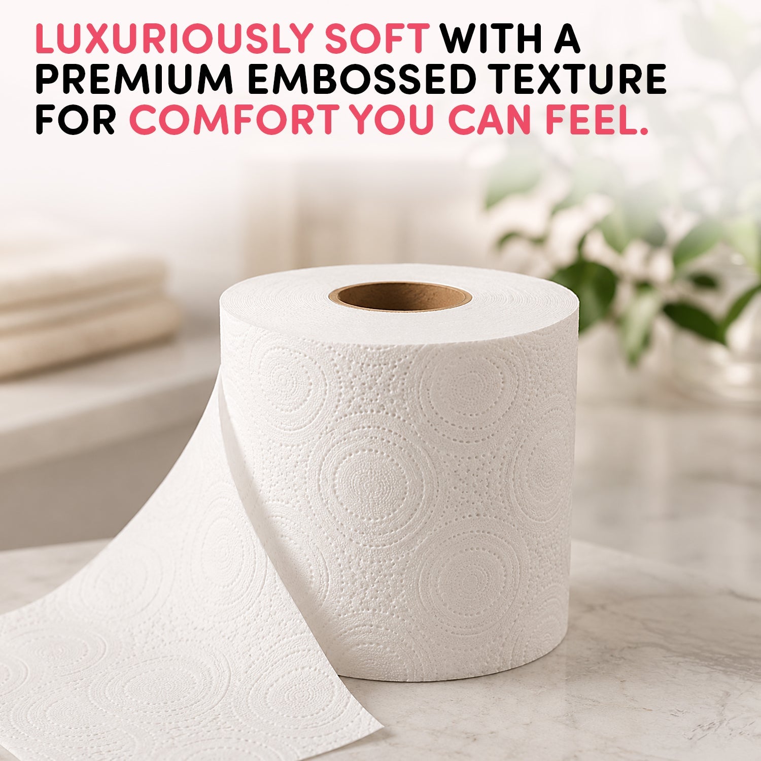 Splesh Quilted Toilet Roll Luxury Watermelon 3-Ply Soft Toilet Paper, 12 Rolls