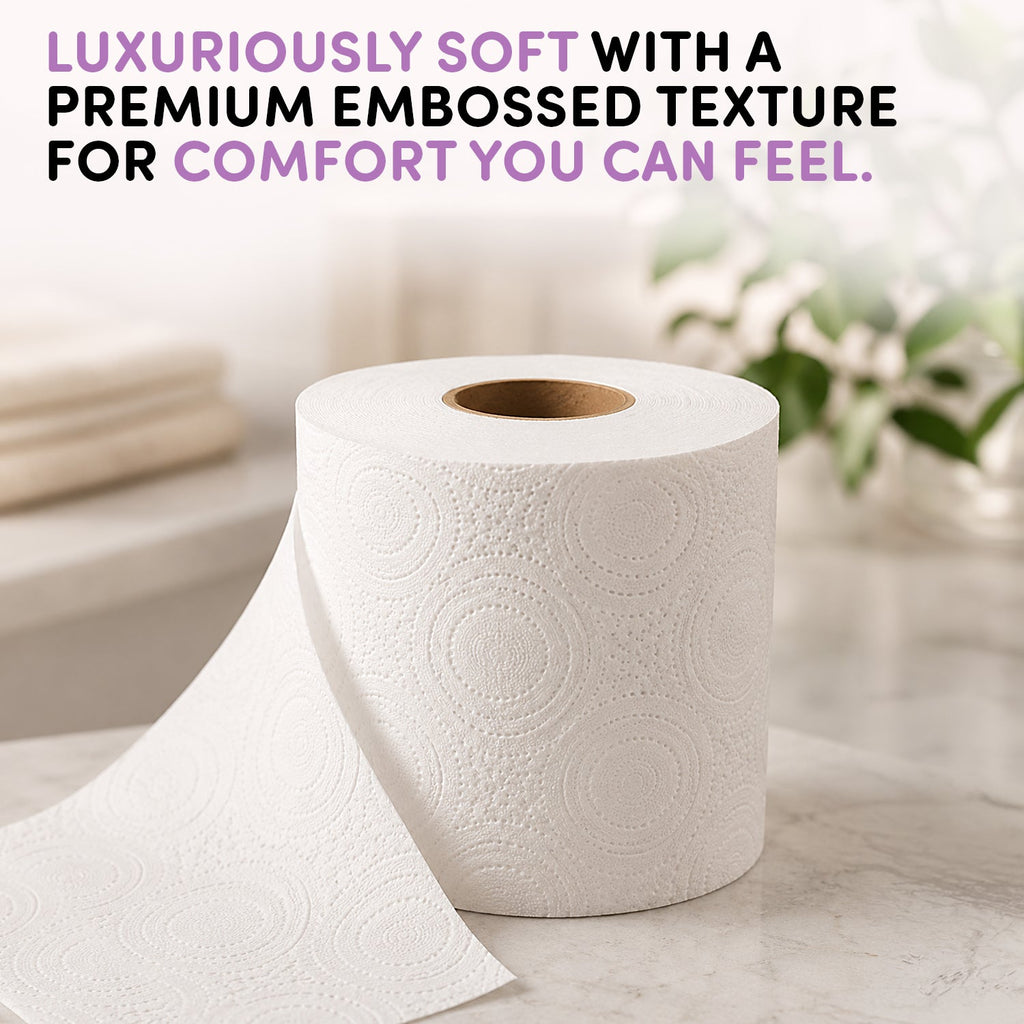 Splesh Toilet Roll, Soft & Quilted Eco-Friendly Lavender, 72 Rolls