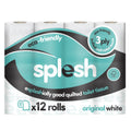 Splesh Toilet Roll, Soft & Quilted Eco-Friendly, White, 12 Rolls