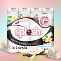 Splesh Quilted Toilet Roll Luxury Vanilla & Marshmallow 3-Ply Soft Toilet Paper, 24 Rolls